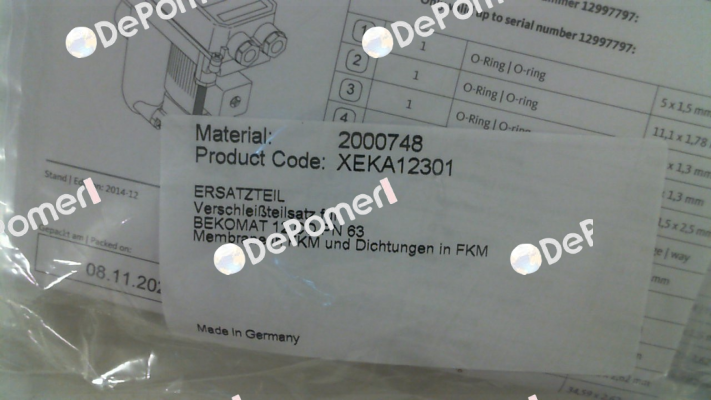 2000748 / XEKA12301 Beko