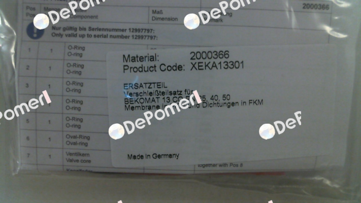 2000366 / XEKA13301 Beko