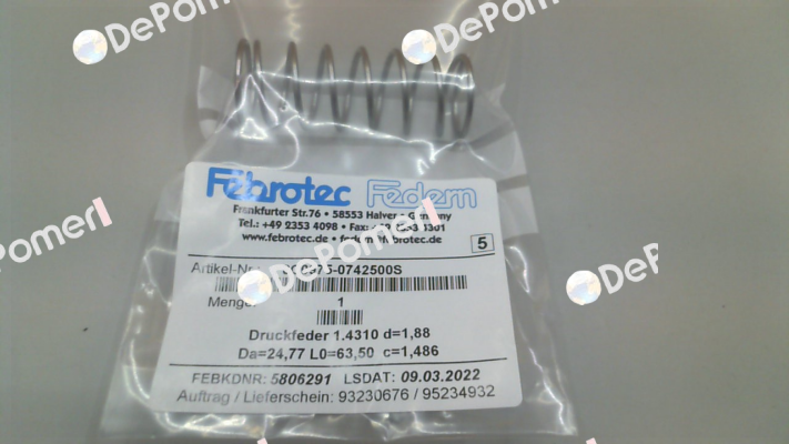 C0975-0742500S Sodemann