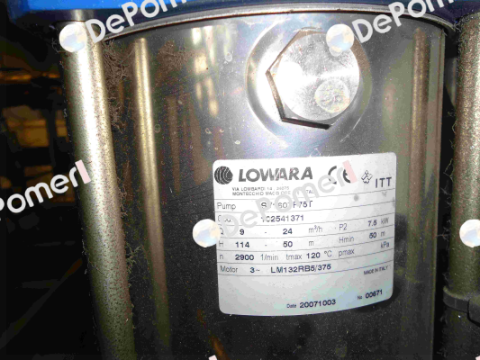 Cylinder for SV-607F75T, Cod:1C2541371  Lowara