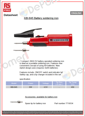 771-9530 / KBI-645 RS
