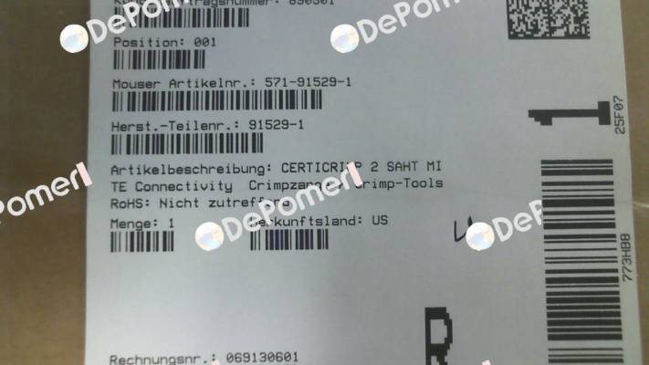 91529-1 TE Connectivity (Tyco Electronics)