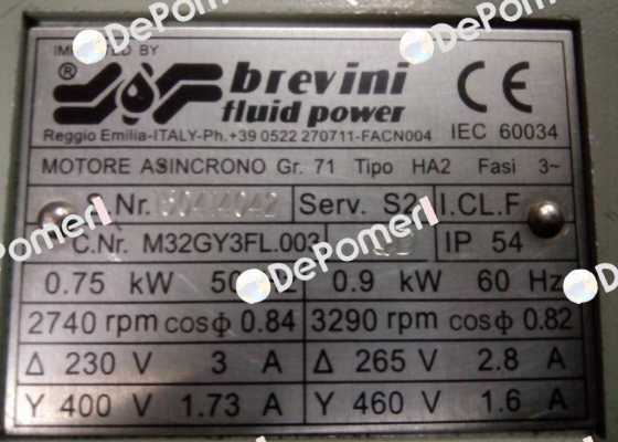 M32GY3FL.003 old model / new model M32GY3FL.000 (Dana brand) Brevini