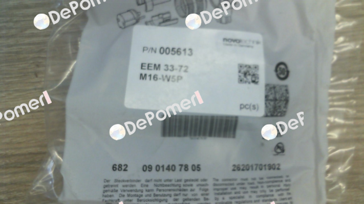P/N: 400005613 Type: EEM-33-72 Novotechnik