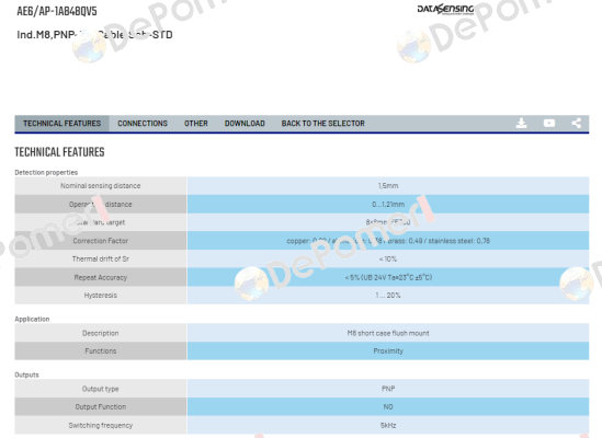 AE6/AP-1A848QV5 Micro Detectors / Diell (now Datasensing)