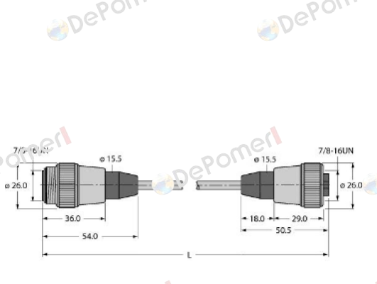 RSV-RKV-FBY49OG-60M/5D Turck