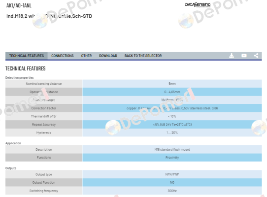 AK1/A0-1ANL Micro Detectors / Diell (now Datasensing)