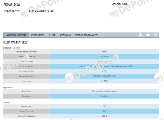 AK1/AP-2H4W Micro Detectors / Diell (now Datasensing)