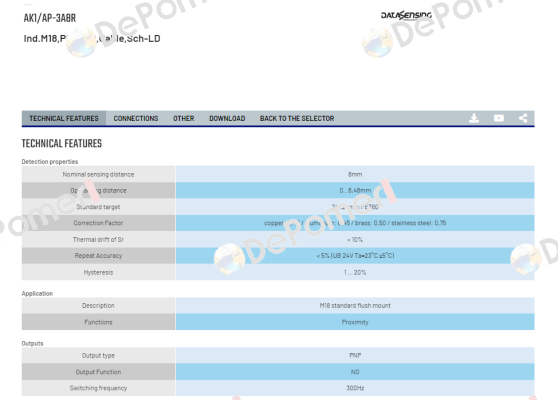 AK1/AP-3A8R Micro Detectors / Diell (now Datasensing)