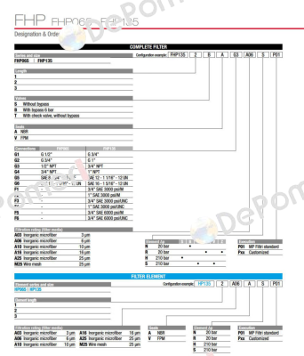 FHP-135-2-B-V-G5-A10-N-P01 MP Filtri