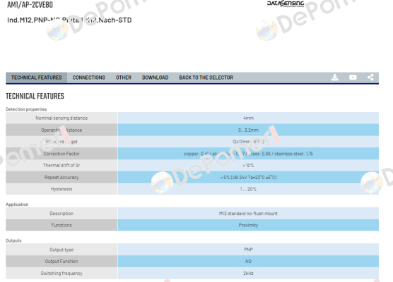 AM1/AP-2CVE80 Micro Detectors / Diell (now Datasensing)