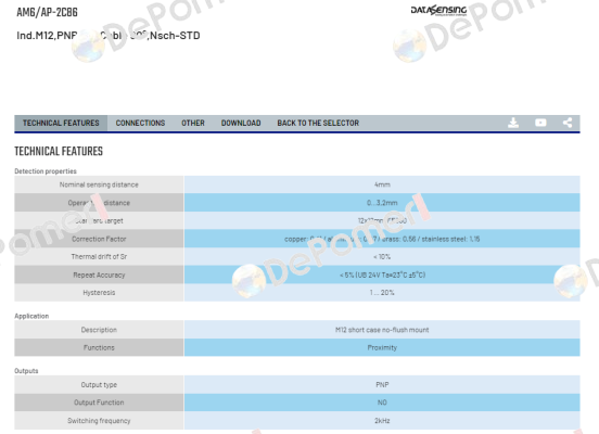 AM6/AP-2C86 Micro Detectors / Diell (now Datasensing)