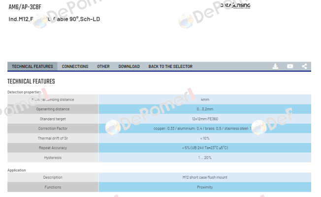 AM6/AP-3C8F Micro Detectors / Diell (now Datasensing)