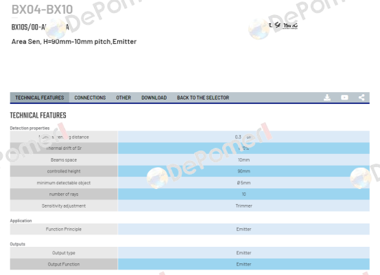 BX10S/00-ABVE806A Micro Detectors / Diell (now Datasensing)
