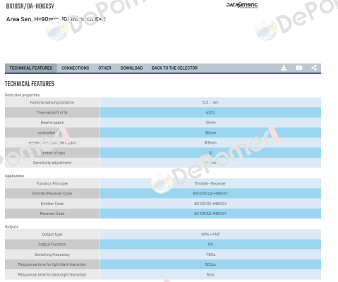 BX10SR/0A-HB6XSY Micro Detectors / Diell (now Datasensing)