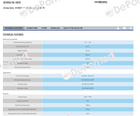 BX10SR/0A-HB79 Micro Detectors / Diell (now Datasensing)