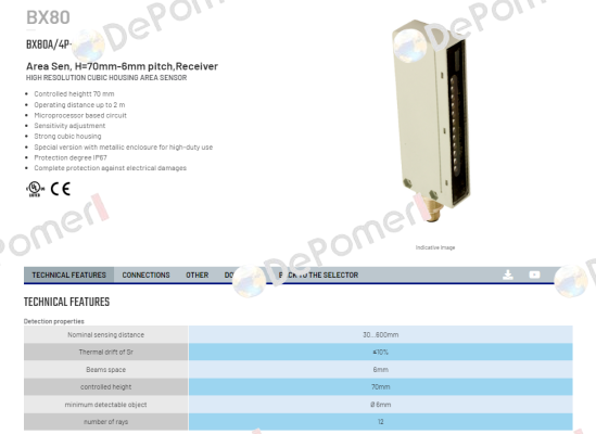 BX80A/4P-0H2D Micro Detectors / Diell (now Datasensing)