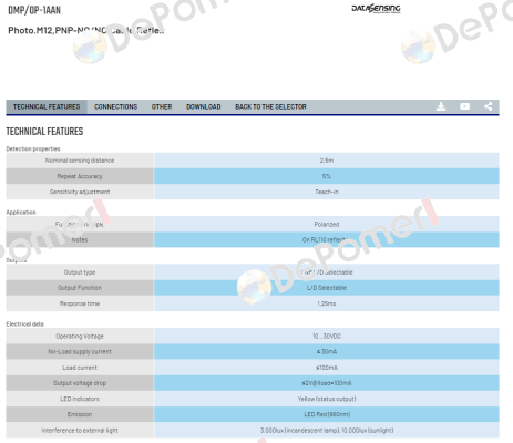 DMP/0P-1AAN Micro Detectors / Diell (now Datasensing)