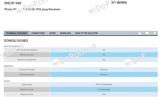 DMR/0P-1HAN Micro Detectors / Diell (now Datasensing)