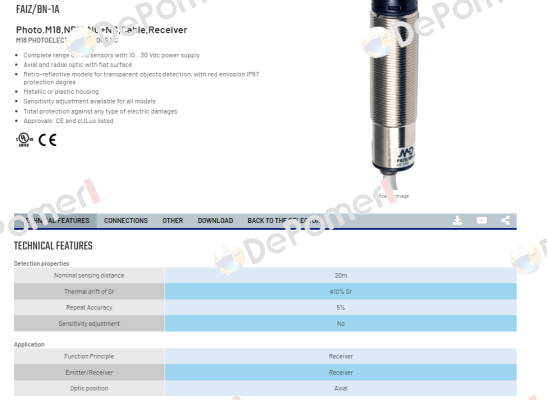 FAIZ/BN-1A Micro Detectors / Diell (now Datasensing)