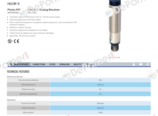 FAIZ/BP-1E Micro Detectors / Diell (now Datasensing)