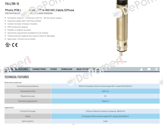 FAL4/BN-1A Micro Detectors / Diell (now Datasensing)