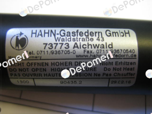 G14-28ST-12490 Hahn Gasfedern