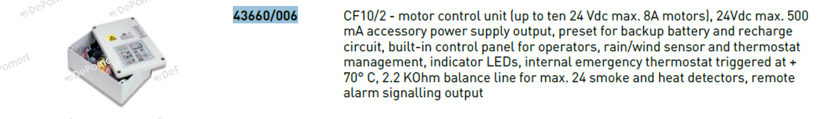 P/N: 43660/006 Type: CF10/2 Aprimatic