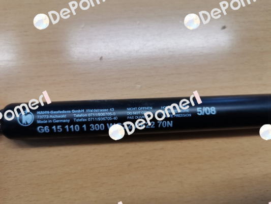 G06-15ST-22841 / G 06 15 0110 1 0300 WG22 PF22 00070N Hahn Gasfedern