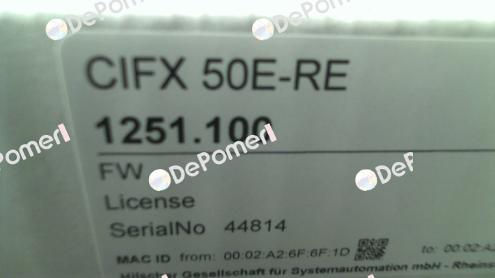 P/N: 1251.100 Type: CIFX 50E-RE Hilscher
