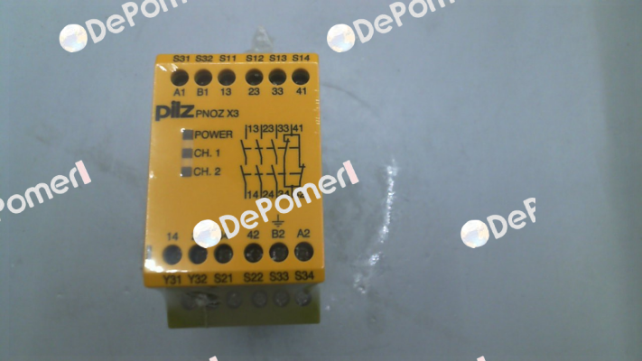 p/n: 774314, Type: PNOZ X3 110VAC 24VDC 3n/o 1n/c 1so Pilz