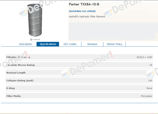 Art. Nr. 937728  , type TXX8A-10-B  Arlon (Parker)