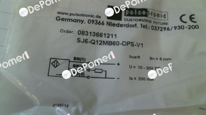 p/n: 08313661211, Type: SJ6-Q12MB60-DPS-V1 Pulsotronic