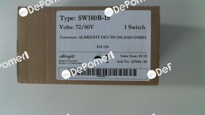 SW 180 B-15 72-80V INT Albright