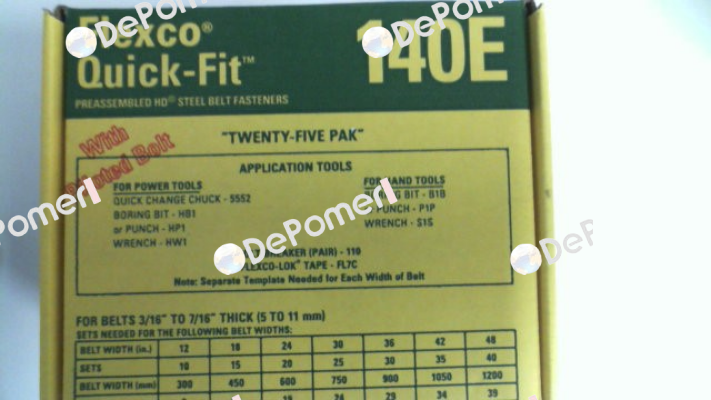 20000 / 140E (pack x25) Flexco