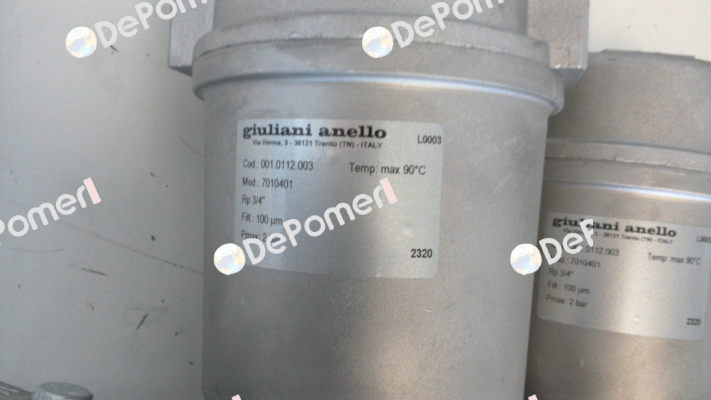 KIT REPLACEMENT GASKETS FOR LINE FILTER 70104/01; Giuliani Anello