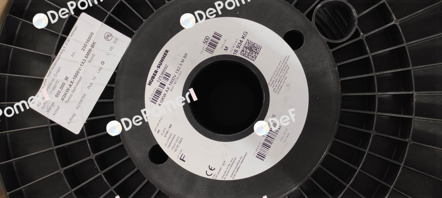 p/n: 12536692 type: 4GKW-AX-1800V-1X2.5MM-BK Huber Suhner