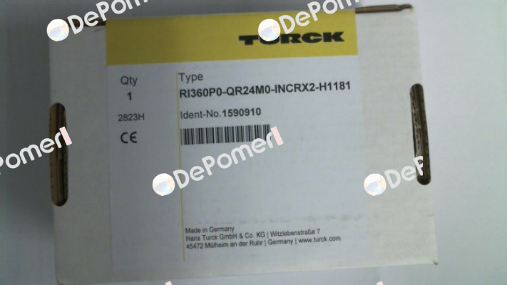 p/n: 1590910, Type: RI360P0-QR24M0-INCRX2-H1181 Turck