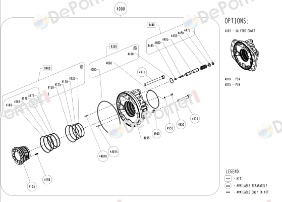 A18801L / KITAM-CV-DISTRIB-MS18/35-NBR- 2 Poclain