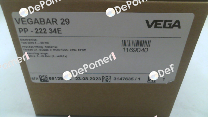VEGABAR 29 \ B29.XXXX3QCSZB Vega