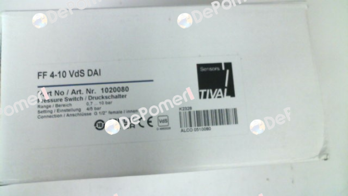P/N: 1020080, Type FF4- 10 VdS DAI Tival-Sensors