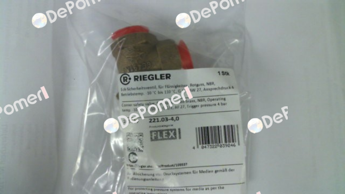 P/N: 105537, Type: 221.03-4,0 Riegler