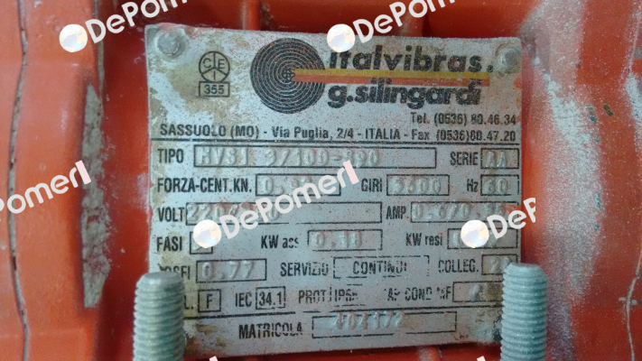 MVSI 3/ 100-S90 obsolete, replaced by - MVSI 3/100-S02  Italvibras
