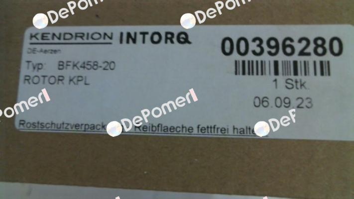 00396280 / Typ INTORQ BFK458 Kendrion