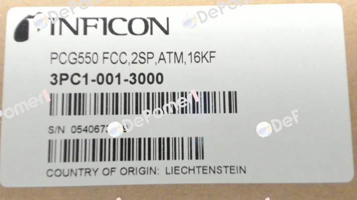 Nr. 3PC1-001-3000 Type PCG550 FCC,2SP,ATM,16KF Inficon
